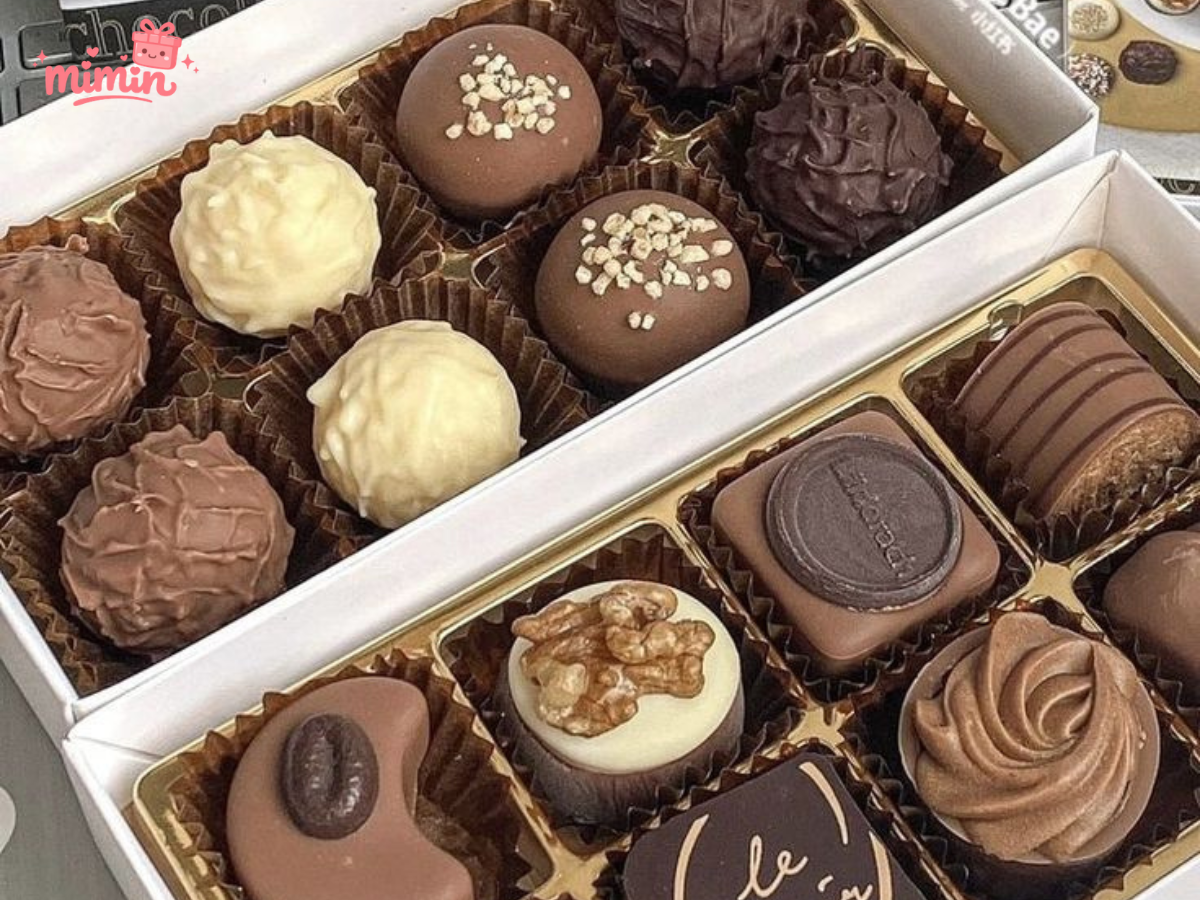 set socola làm set quà noel trở nên ngọt ngào