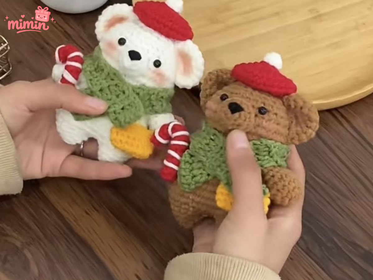 quà Noel cho người yêu với cặp gấu bông xinh xỉu